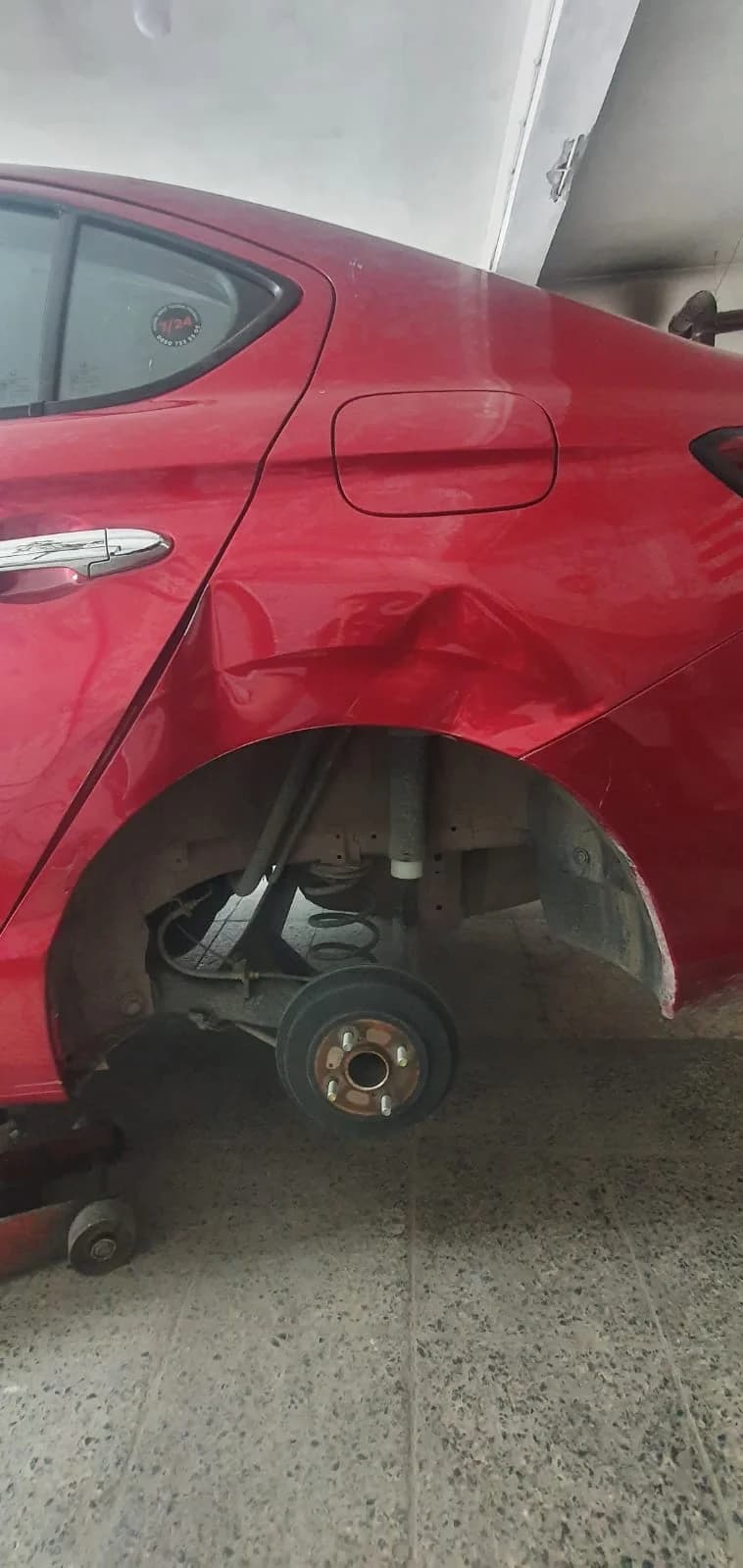 Honda kapı göçük düzeltme - Onarım öncesi