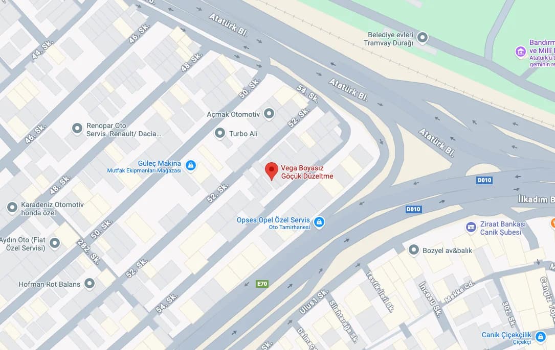 Vega Boyasız Göçük Düzeltme harita önizlemesi